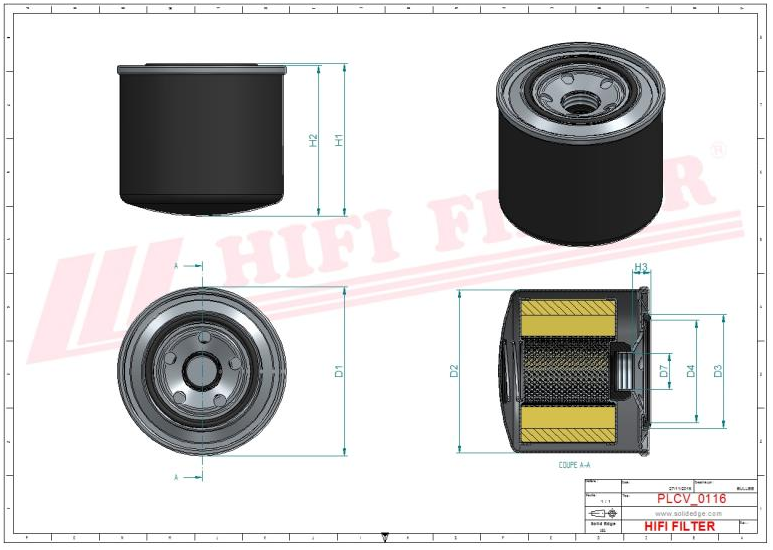 Fuel filter SN 25027 HIFI FILTER for AMMANN,ANTONIO CARRARO,CASE 